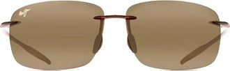 Maui Jim Occhiali da sole Breakwall con montatura a giorno - Marrone