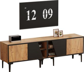 STILVORA Mueble Tv Con 4 Compartimentos Y 7 Patas De Apoyo, Para Sal&oacute;n, De Tablero De Part&iacute;culas, 160&times;36.5&times;45 Cm