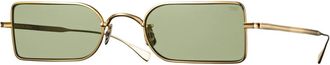 Eyevan 7285 Model 798 Zonnebril - Dames - Zonnebrillen - Geel - ONE Size - Leer - Accessoires