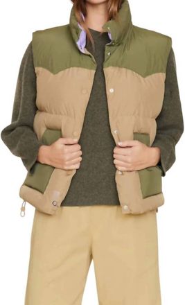 Xirena Miller High Puffers Vest In Woodland