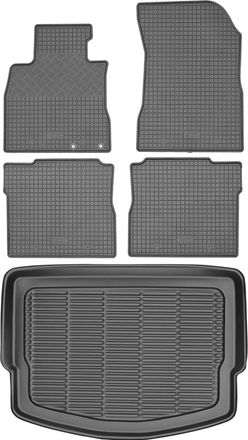 OEM Juego De Alfombrillas De Goma Para Coche Y Alfombrilla Para Maletero Para Nissan Note Ii Hatchback Del 2013