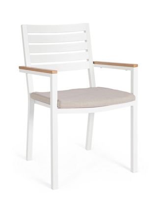 BIZZOTTO Conjunto de 2 sillas de aluminio blanco
