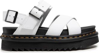 Dr. Martens Voss Platform Sandalen - Dames - Sandalen - Wit - 37 EU - Leer - Schoenen