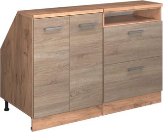 Vicco Conjunto De Armarios Para Techo Inclinado Rion, Sonoma, 120 Cm Lote De 2 Carcasas De Armario 60 Cm De Profundidad, Vicco
