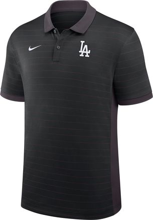 Nike Los Angeles Dodgers Authentic Collection Striped Victory Nike Mens Dri-FIT MLB Polo in Black | 03BG0GJ6LD-P81