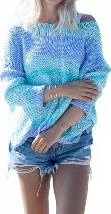 Wooden Ships Boho Key West Chunky Crew Sweater In Blue