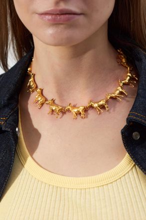 Jacquemus Brass Necklace, Womens, Gold