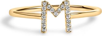 House of Brilliance 10K Gold Diamond Accent Initial A-Z Ring