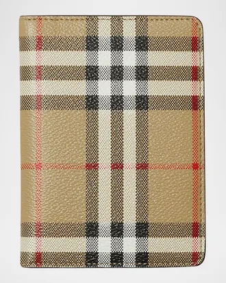 Burberry Check Bifold Passport Holder