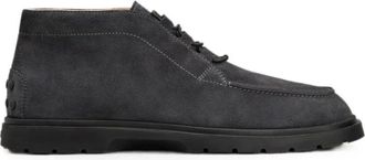 Tod's Gommino Lace-up Ankle Boots - male - Tods - Lace-up Boots - Gray - 8 1/2 UK - Shoes