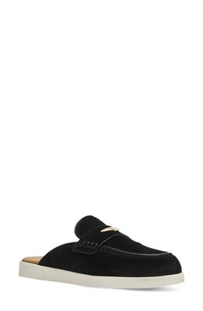 Aquatalia Weller Weatherproof Mule in Black Suede at Nordstrom, Size 10.5