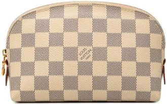 Louis Vuitton Pre-owned Damier Azur Pouch - Dames - Vintage Tassen - Beige - ONE Size - Vintage