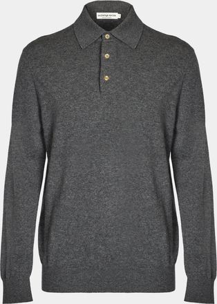 arch4 Chapman Baby Goat Cashmere Long-Sleeved Polo Top Size: XXL