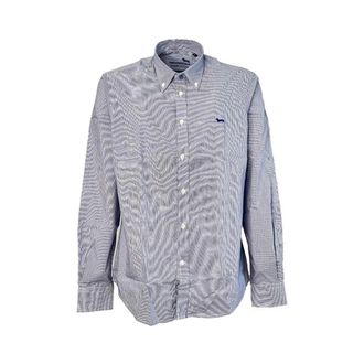 Harmont & Blaine Katoenen Regular Fit Overhemd - Heren - Casual Overhemden - Blauw - M - Katoen - Overhemden