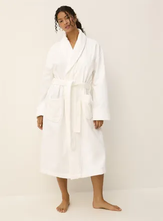 Majestic Womens Ashton waffled velvet long robe