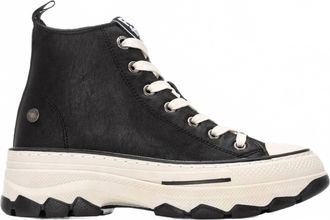 Refresh Womens Suede High Top Sneakers In Black