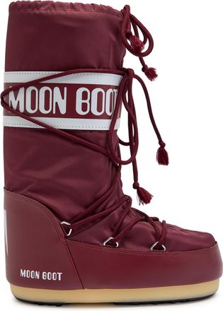 Moon Boot Moon Boot Icon Padded Nylon Mid-calf Snow Boots - Burgundy - 3941 (IT39 - 41 / UK6 - 8)