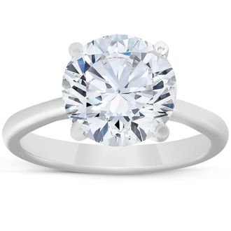 Pompeii3 4ct Solitaire Moissanite Engagement Ring 14k White Gold 10MM
