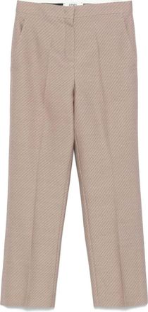 Fendi Pantaloni FF jacquard - Marrone