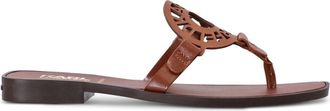 Karl Lagerfeld Skoot II logo cut-out slides - women - Leather - 40 - Brown