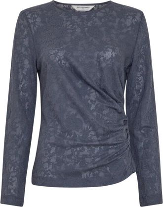 Moss Copenhagen Brigetta Top - Dames - Blouses & Shirts - Blauw - Maat: M/L Katoen