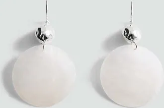 Mango Orecchini ciondoli conchiglia argento - Donna - Taglia unica - MANGO