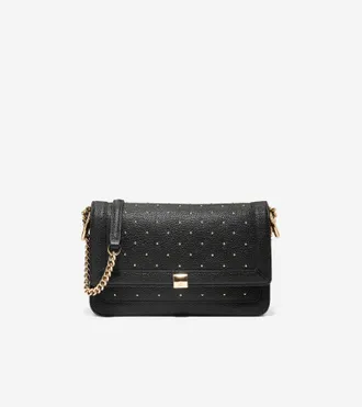 Cole Haan Womens Daniella Chain Shoulder Bag - Black