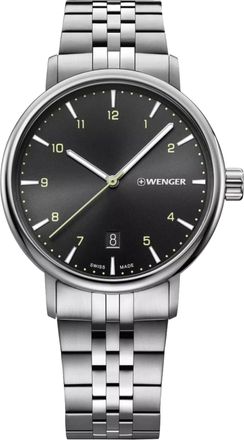 Wenger Swiss Army Mens 01.1731.120 Urban Classic Black Dial Watch 40mm