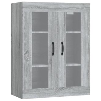 vidaXL Armario De Pared Colgante Gris Sonoma 69,5x34x90 Cm Vidaxl