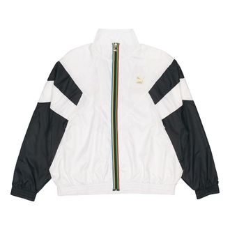 Puma Bronzing Printing Casual Sports Jacket White 597610-02