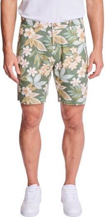 Paisley & Gray Felix Slim Fit Shorts in Emerald Floral at Nordstrom Rack, Size 38