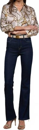 L'agence Ruth Straight Leg Jean In Blue