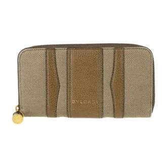 Bulgari Tweedehands leren portemonnees - Dames - Vintage Accessoires - Groen - ONE Size - Leer - Vintage