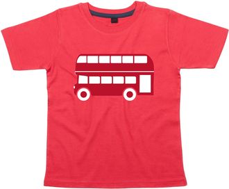 Edward Sinclair | 5-6 Years | London Bus ONLY | RED Childrens T-Shirt | with Red & White Print