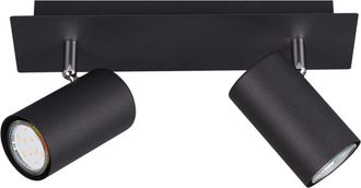Trio Leuchten Tr&iacute;o Marley Plaf&oacute;n Negro 30 Cm Orientable 2 Focos