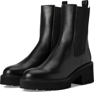 La Canadienne Teddy Boots Women US Black Leather Block Heel Chelsea ZOGG1821