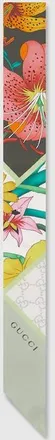 Gucci Printed Silk Ribbon, Green, Silk