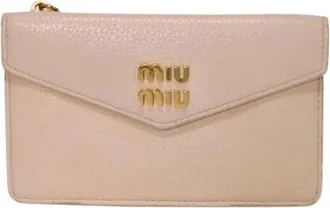 Miu Miu Pre-owned Wallets, female, Pink, Size: ONE SIZE Pre-owned Leather Wallet