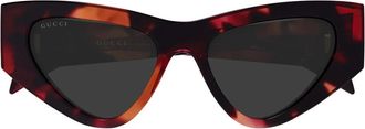 Gucci Gg 2019S Cat-eye Zonnebril - unisex - Zonnebrillen - Bruin - 53 MM - Accessoires
