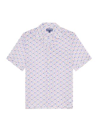 Vilebrequin Mens Micro Ronde Des Tortues Shirt White Organic Cotton