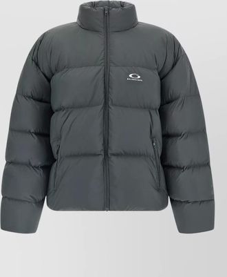 Balenciaga down jacket high collar quilted side pockets