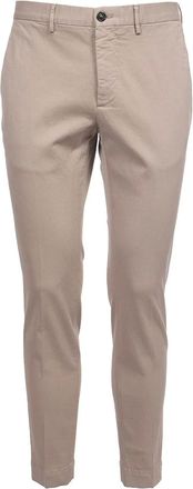 Incotex Broeken, Heren, Beige, M, Katoen, Slim katoenen broek met zakken