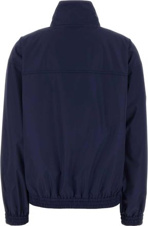 Miu Miu Womens Recycled Polyester Windbreaker Jacket Navy