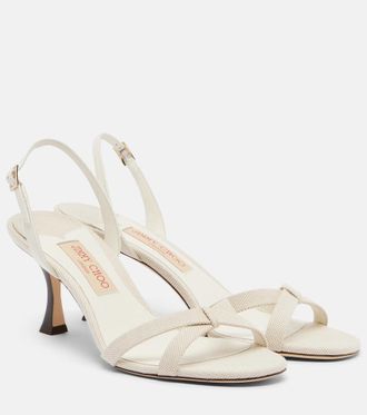Jimmy Choo London Elsy canvas slingback sandals