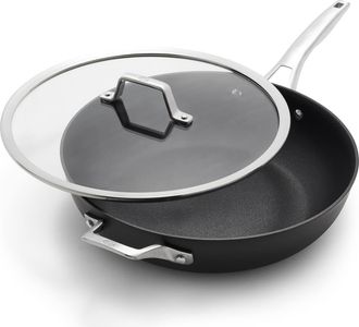Calphalon Premier Hard Anodized Nonstick 13-Inch Deep Skillet with Lid in Black at Nordstrom