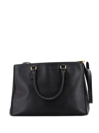 Prada Galleria Double Zip Saffiano Leather Medium tote bag - Zwart