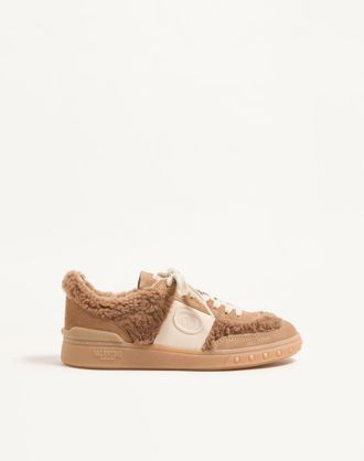 Valentino Garavani Sneaker Upvillage In Lana E Crosta Donna CAMMELLO/GLACE 35.5