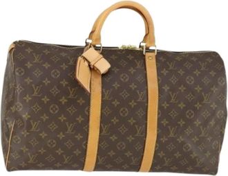 Louis Vuitton Pre-owned Vintage Canvas Weekendtas - Dames - Vintage Weekendtas - Bruin - ONE Size - Vintage