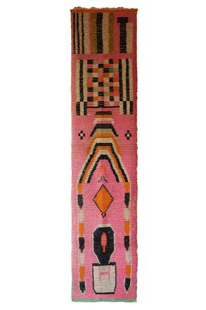 AFK Living Alfombra bereber marroqu&iacute; de pura lana 76 x 355 cm