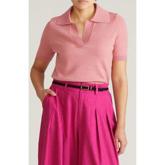 Universal Standard Short Sleeve Sweater in Virginia Rose Pink at Nordstrom